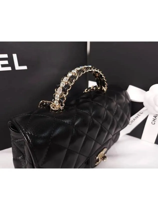 Clearance sale Cross Handle Customer-favorite Lambskin Black Bag Top Chanel