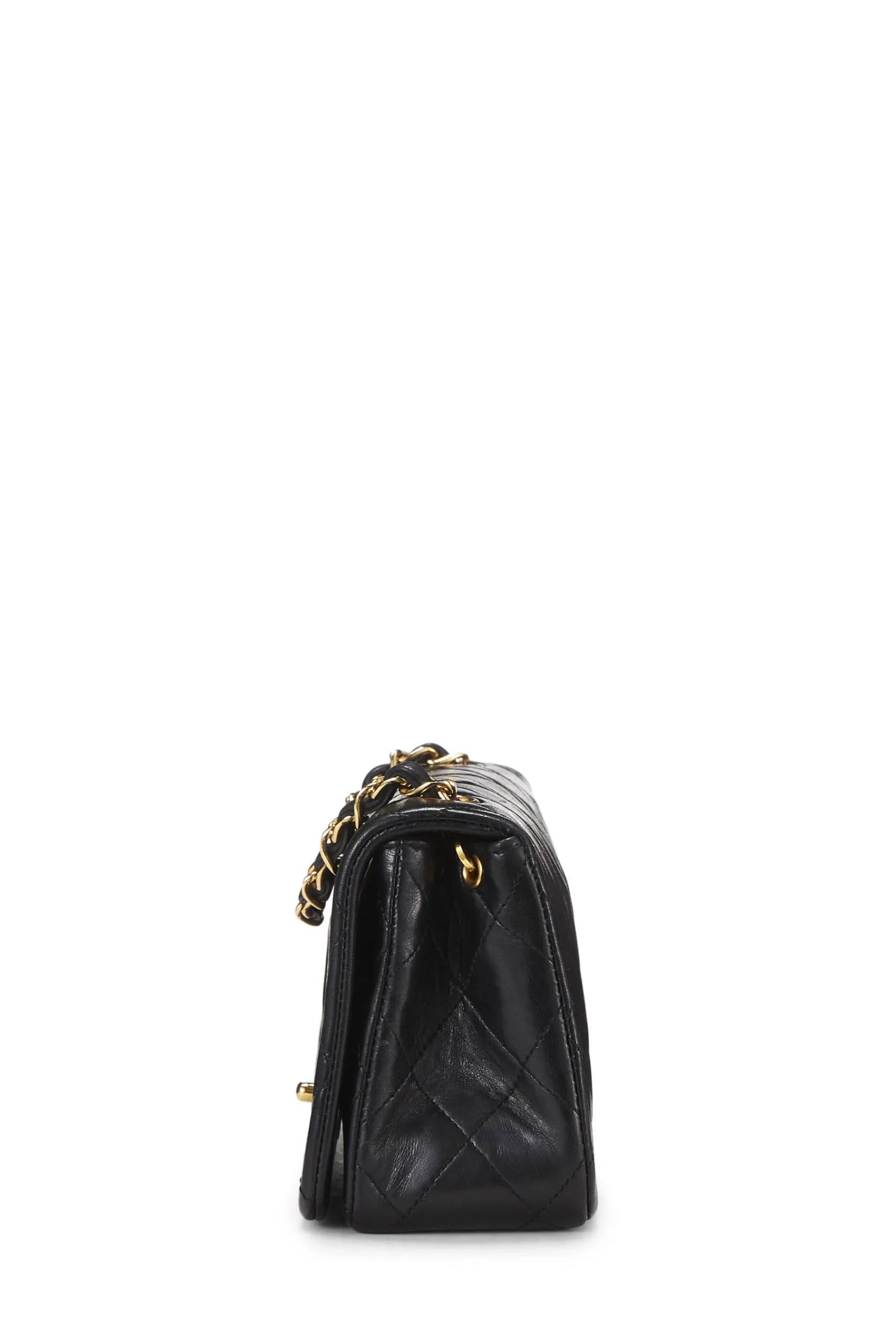 Clearance sale  Mini, Full Black Chanel, Highly recommended Quilted Black Flap Lambskin