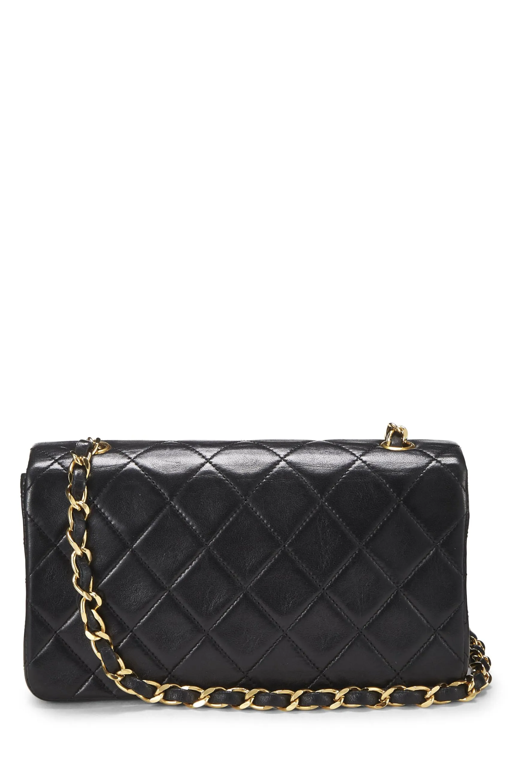 Clearance sale  Mini, Full Black Chanel, Highly recommended Quilted Black Flap Lambskin