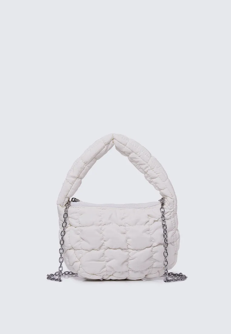 Cloe Mini Quilted Crossbody (White)