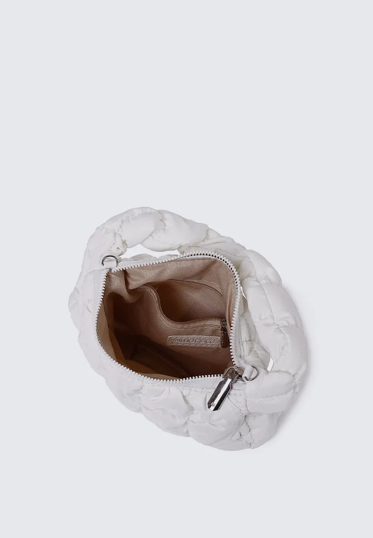 Cloe Mini Quilted Crossbody (White)