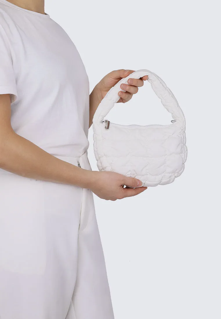 Cloe Mini Quilted Crossbody (White)