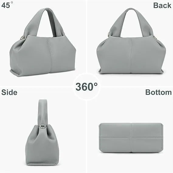 Cloud Pouch Bag - Dumpling Clutch Purse Handbag Leather Tote Shoulder Bag Retro Crossbody Bag
