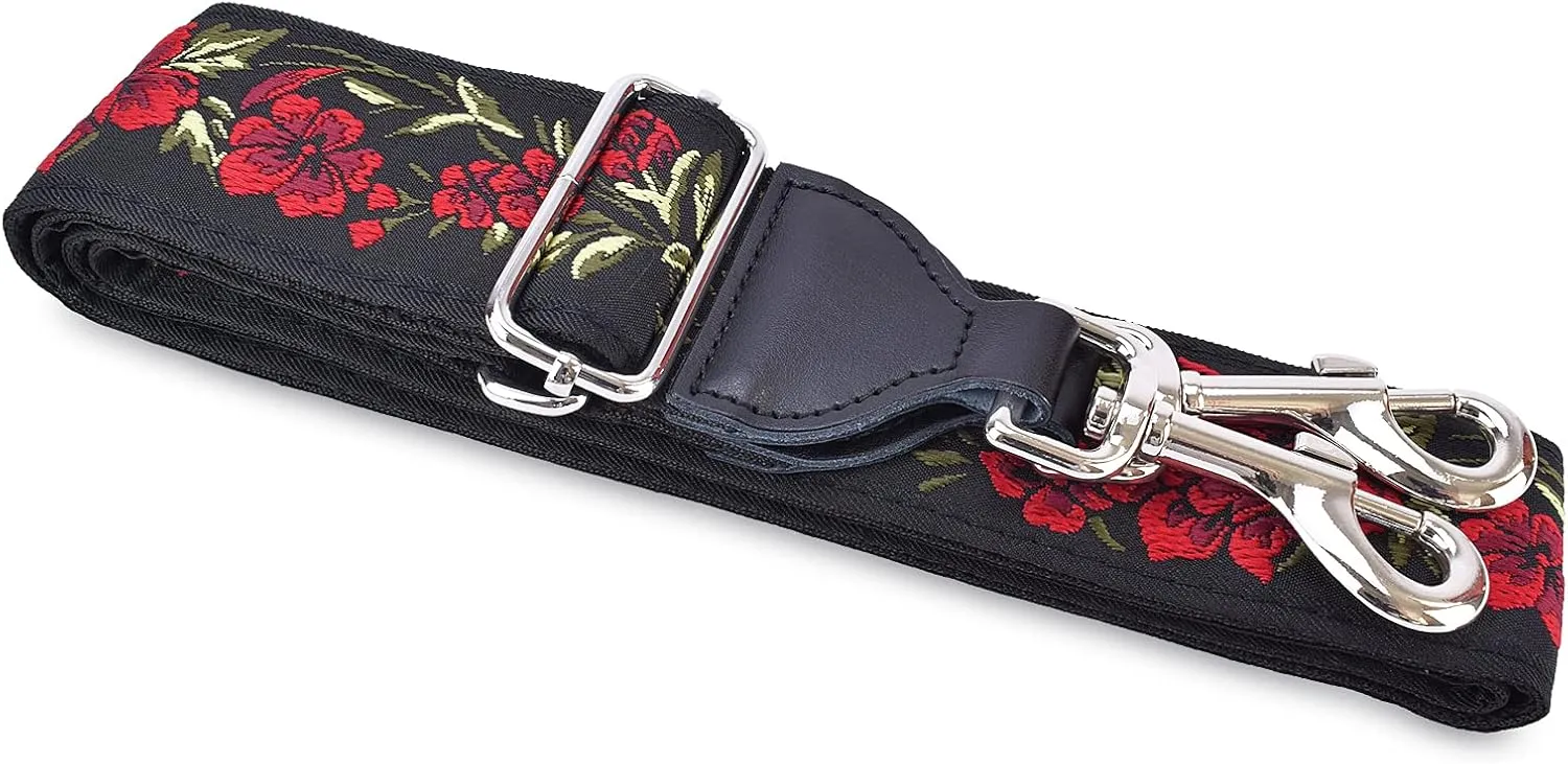 CLOUDMUSIC Handbag Strap Replacement Crossbody Strap Purse Strap With Silver Clips For Women Girls