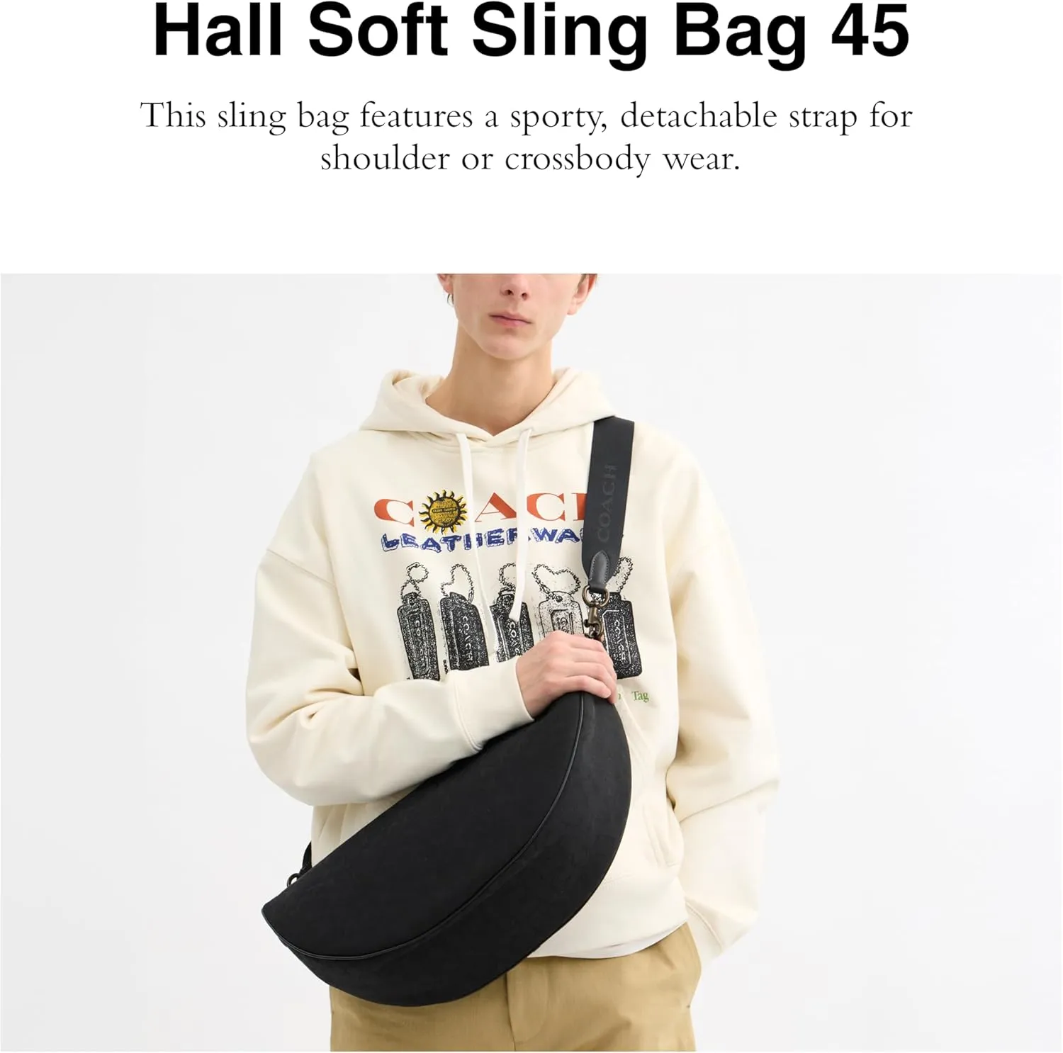 Coach Hall Soft Sling Bag 45 in Signature Jacquard