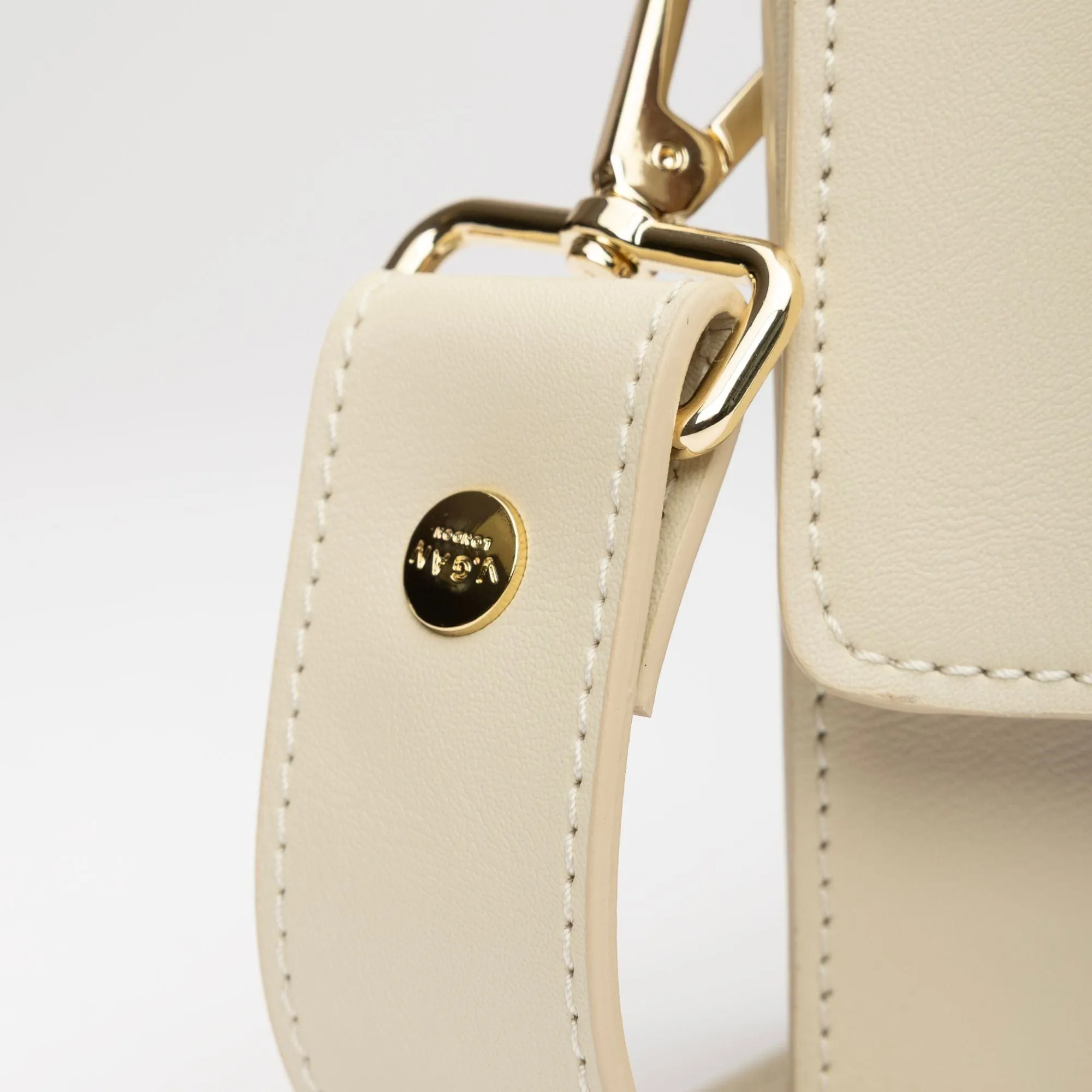 Coco Vegan Leather Tortoiseshell Crossbody Bag | Cream