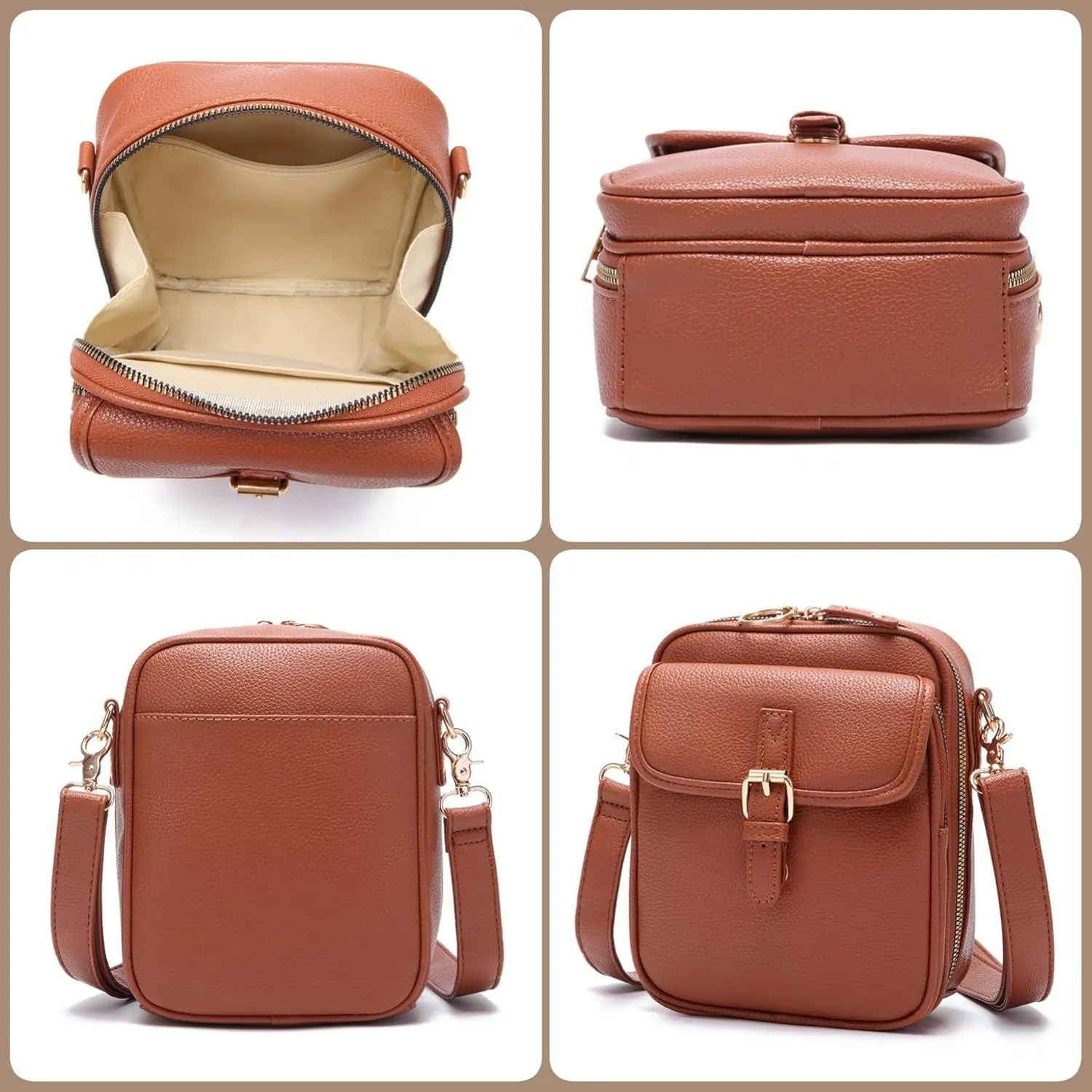 Collaboraten1 Crossbody Leather Bag, Collaborateam Urvashi Tojoyride Anti Theft Shoulder Leather Bag for Women
