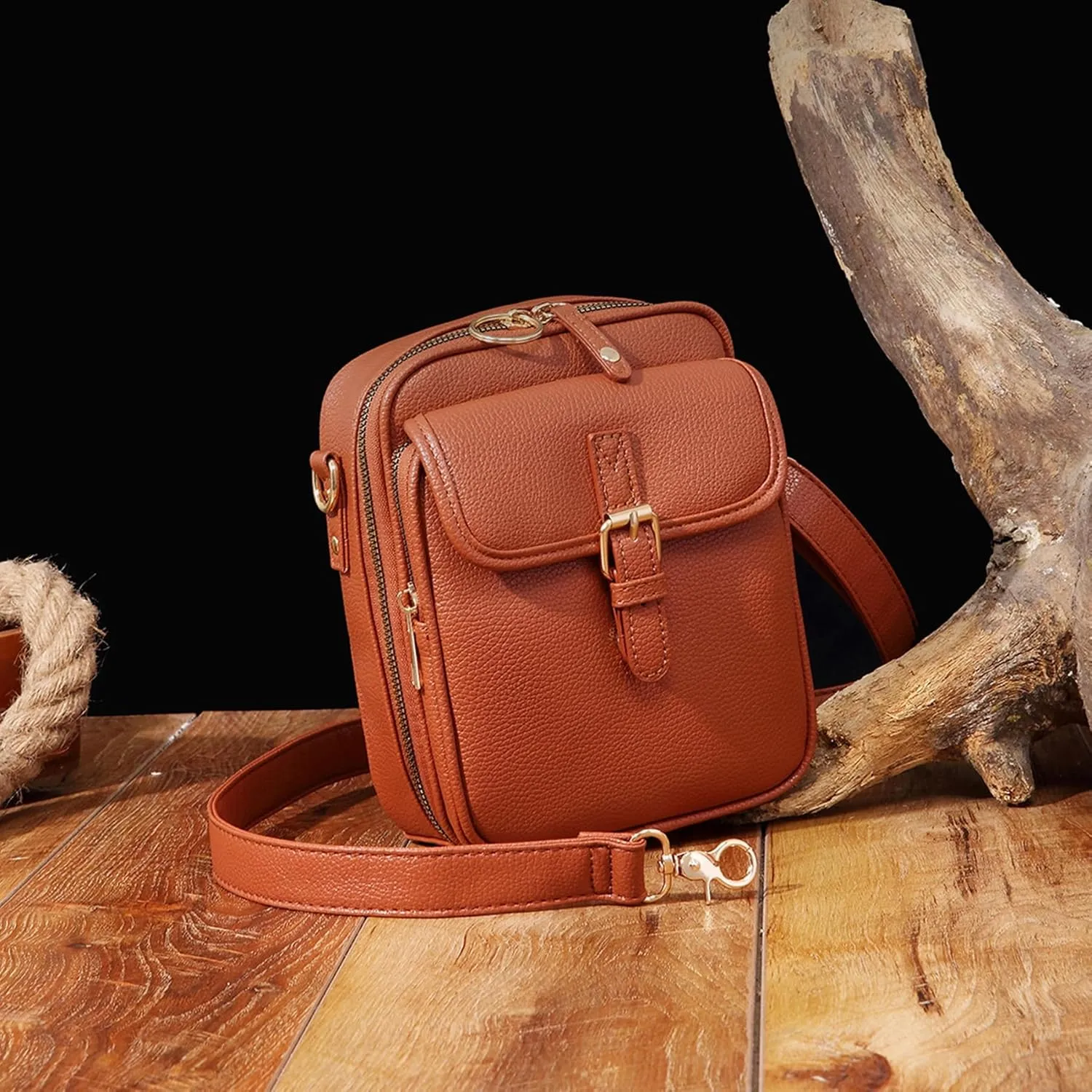 Collaboraten1 Crossbody Leather Bag, Collaborateam Urvashi Tojoyride Anti Theft Shoulder Leather Bag for Women