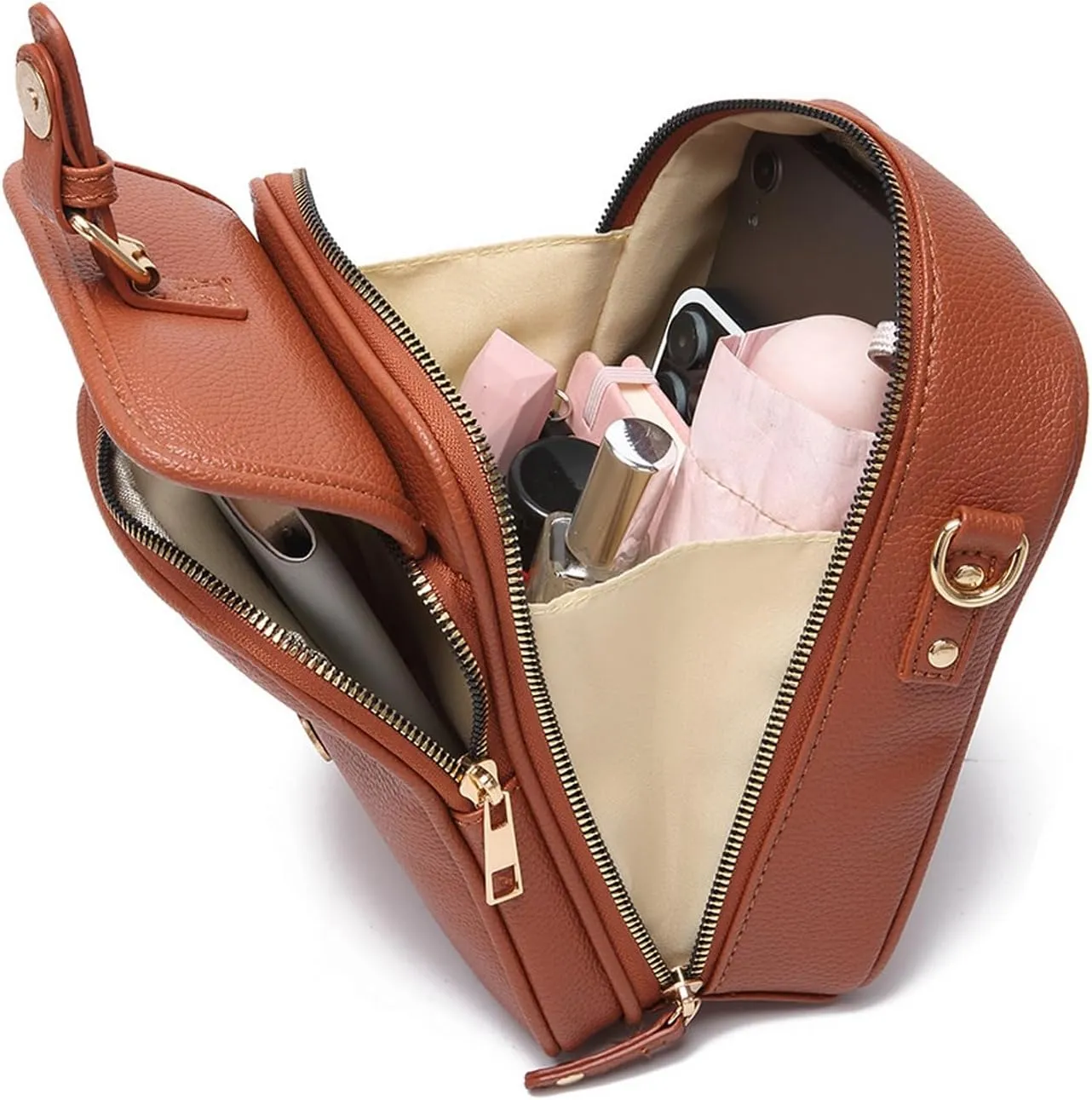 Collaboraten1 Crossbody Leather Bag, Collaborateam Urvashi Tojoyride Anti Theft Shoulder Leather Bag for Women