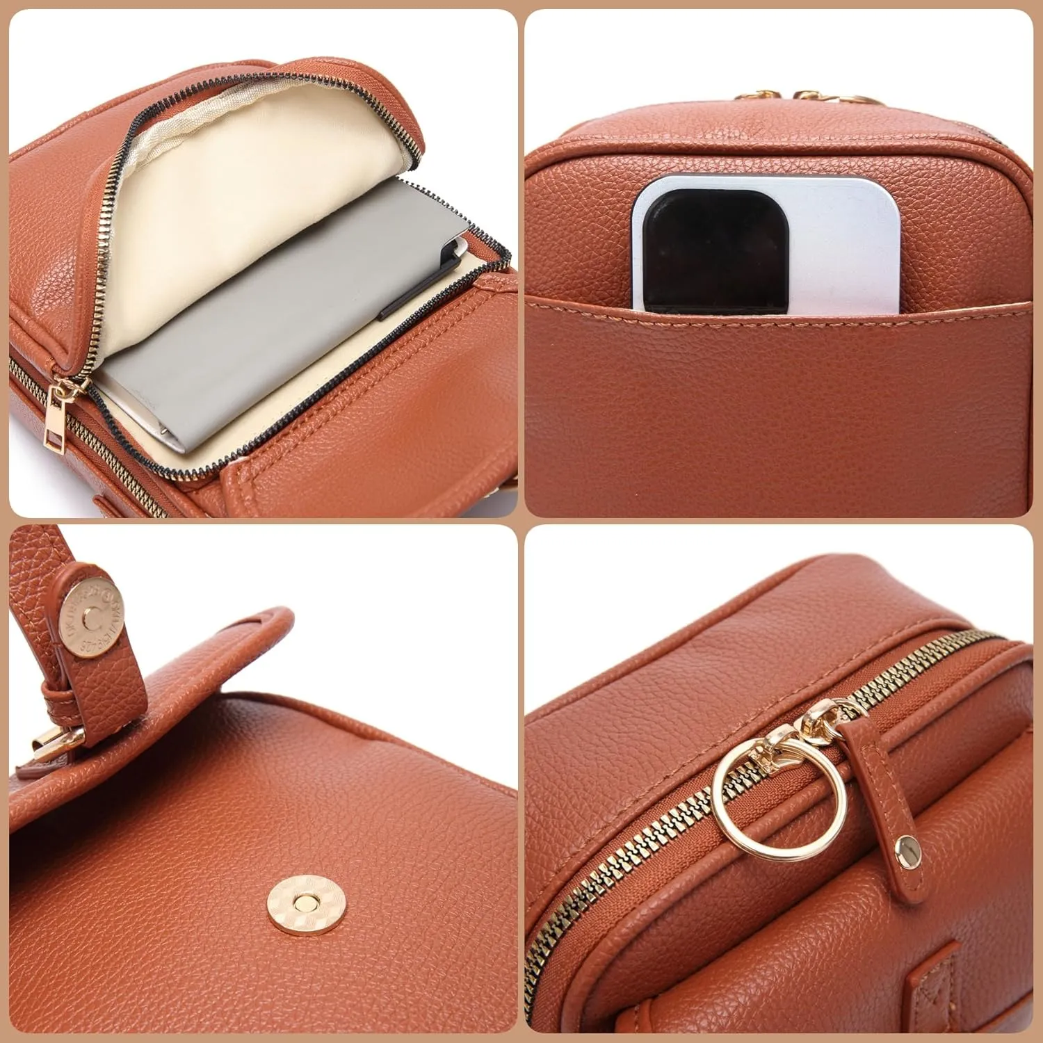 Collaboraten1 Crossbody Leather Bag, Collaborateam Urvashi Tojoyride Anti Theft Shoulder Leather Bag for Women