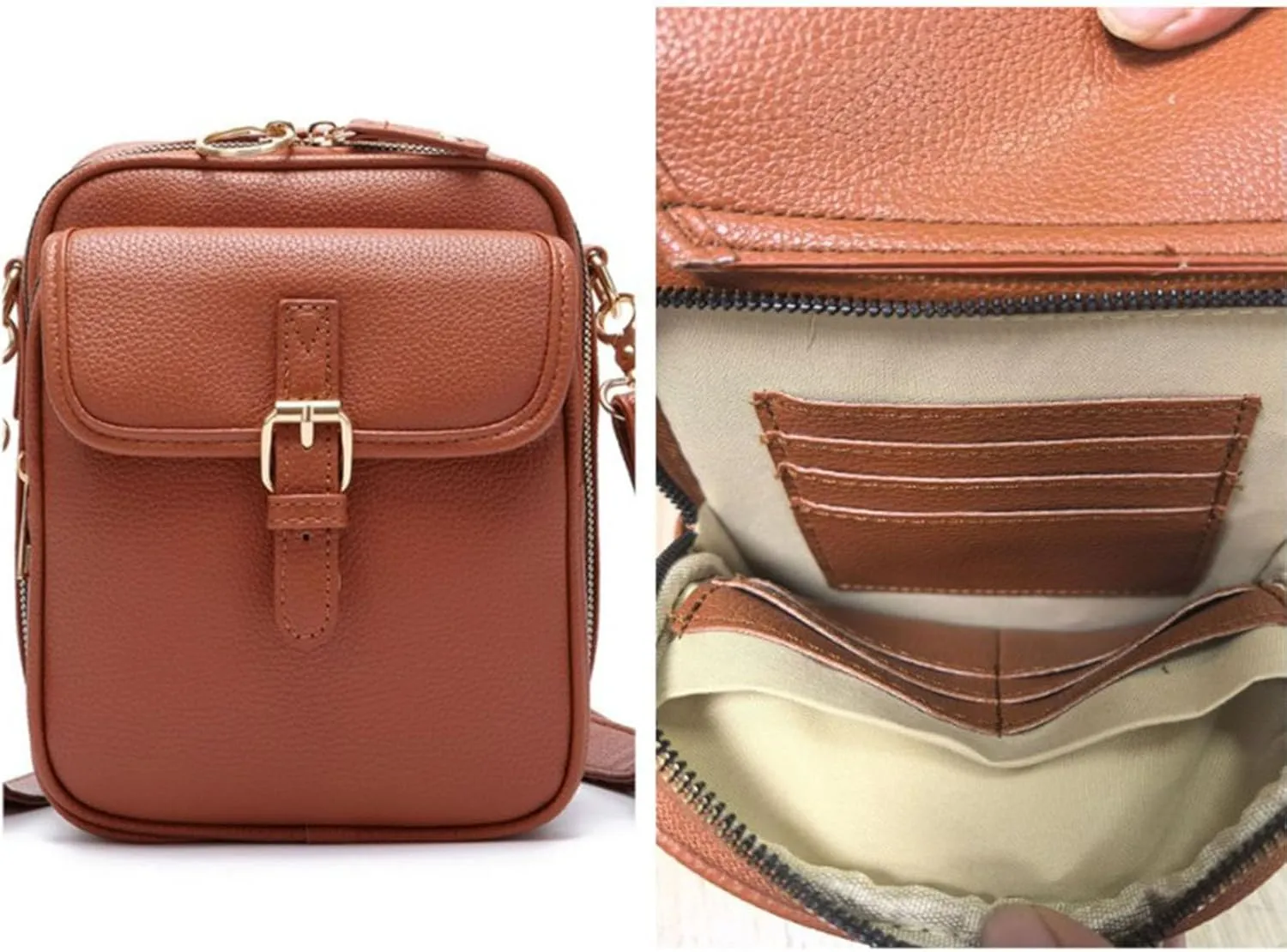 Collaboraten1 Crossbody Leather Bag, Urvashi Crossbody Leather Bag for Women Travel, Vintage Anti-Theft