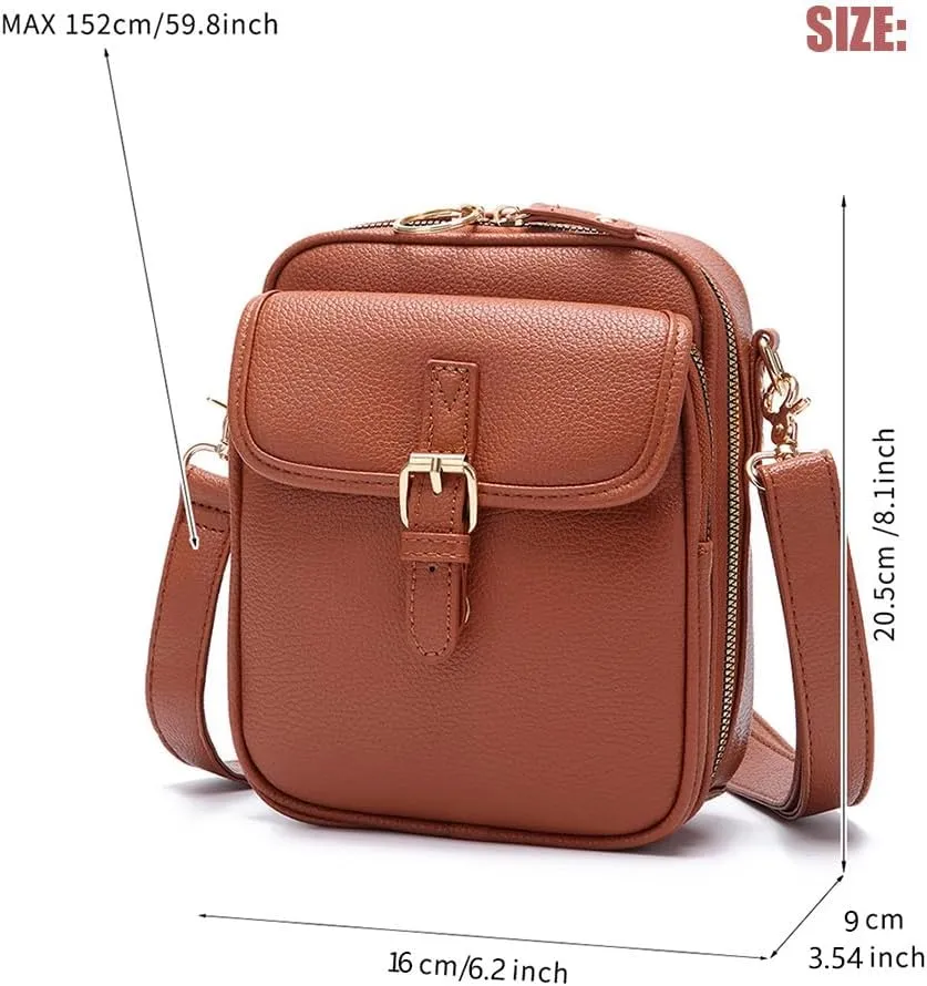Collaboraten1 Crossbody Leather Bag, Urvashi Crossbody Leather Bag with built in wallet, Multi Vintage Messenger Bag
