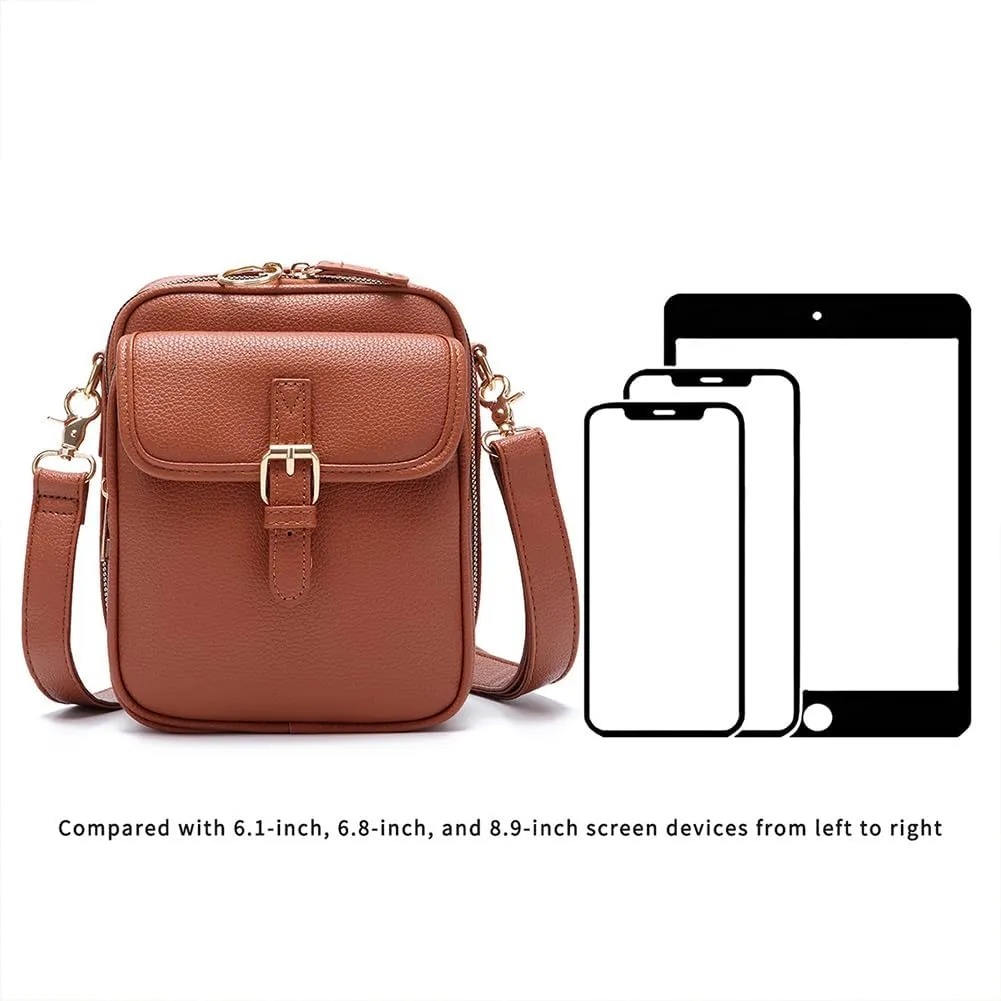 Collaboraten1 Crossbody Leather Bag, Urvashi Crossbody Leather Bag with built in wallet, Multi Vintage Messenger Bag