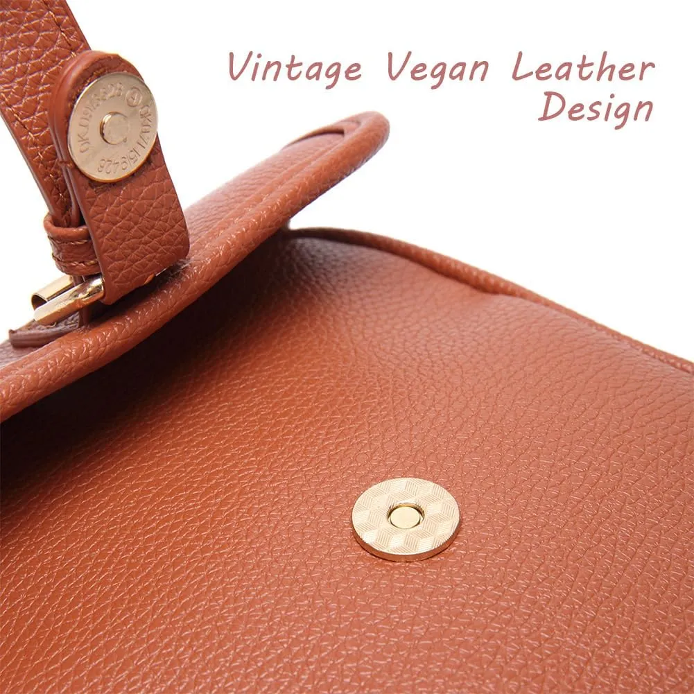 Collaboraten1 Crossbody Leather Bag, Urvashi Crossbody Leather Bag with built in wallet, Multi Vintage Messenger Bag