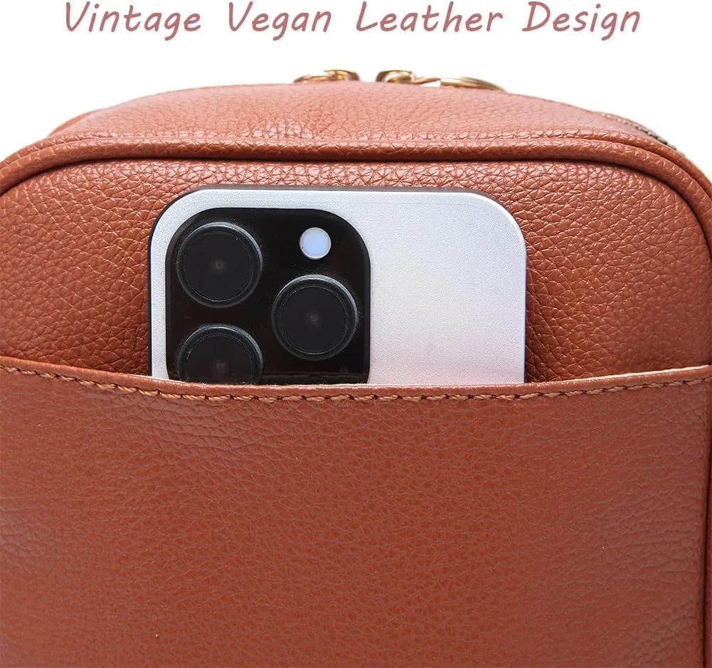 Collaboraten1 Crossbody Leather Bag, Urvashi Crossbody Leather Bag with built in wallet, Multi Vintage Messenger Bag