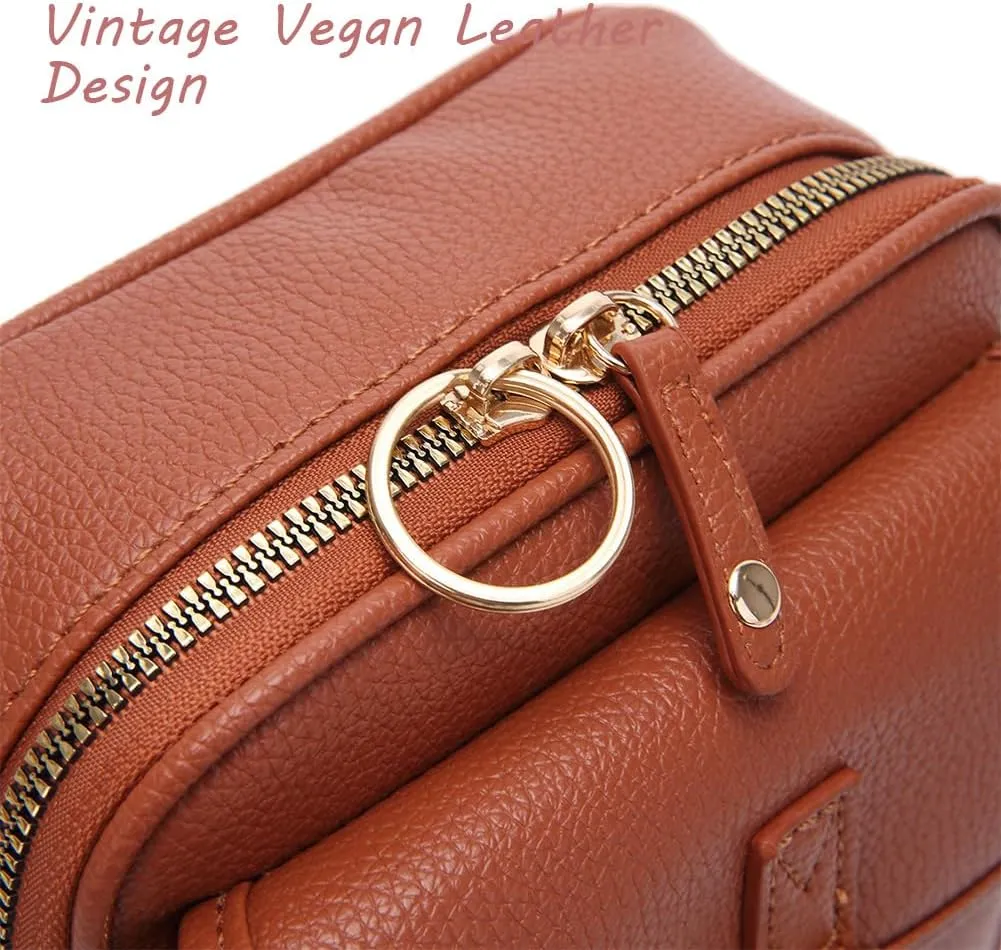 Collaboraten1 Crossbody Leather Bag, Urvashi Crossbody Leather Bag with built in wallet, Multi Vintage Messenger Bag
