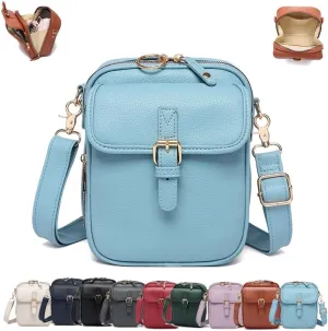 Collaboraten1 Urvashi Crossbody Leather Bag for Women Vintage Shoulder Handbag with Card Slots