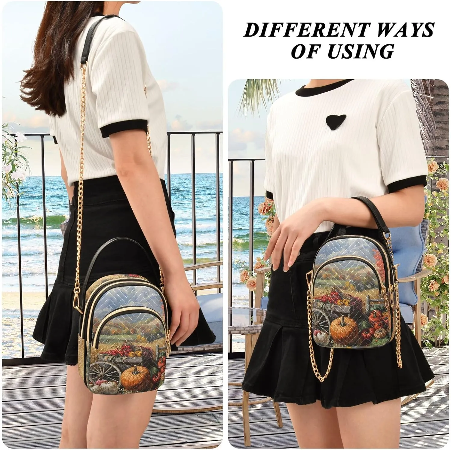 Colorful Small Shoulder Bags for Women Crossbody Chain Crossbody Bag