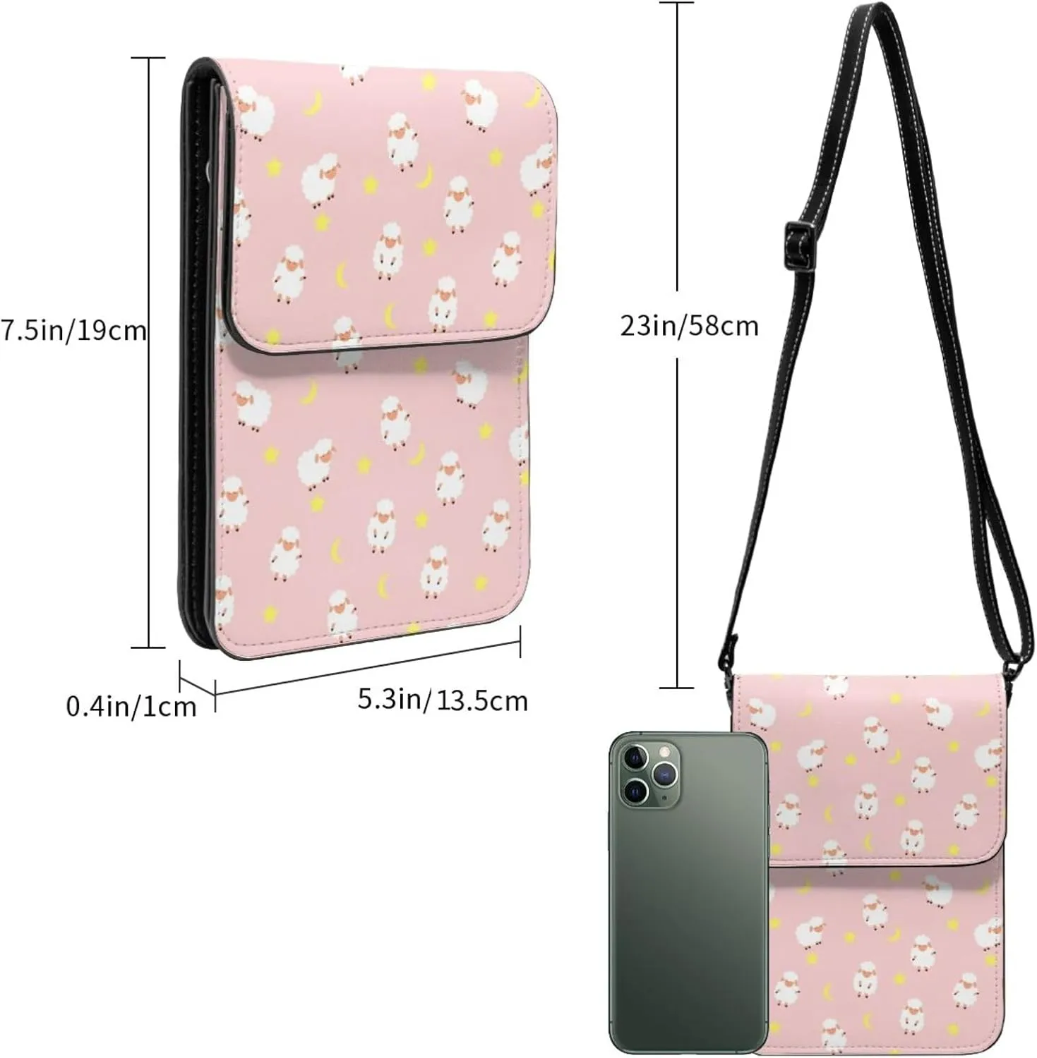 Colorful Watercolor Floral Cell Phone Purse Small Crossbody Bags For Women Men Wallet Purses With Adjustable Strap