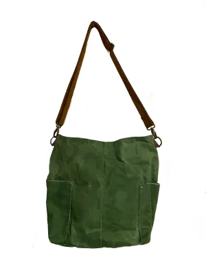 Compass Bag - Green Waxed Canvas