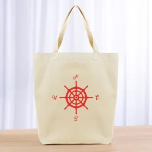 Compass Tote Bag - red