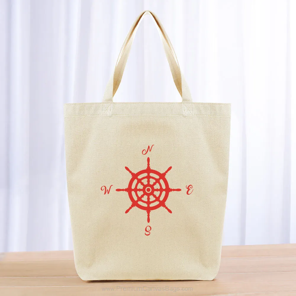 Compass Tote Bag - red