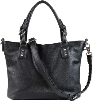 Concealed Ella Carry Purse for Women – Locking Zippers, Braided Strap, Holster Included, Faux Leather Tote