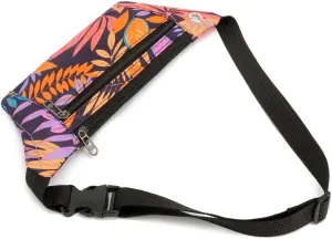 Convenient Waist Packs for Travelling Walking Outdoors, Waterproof of Sports Bags for Carrying Phone, Yellow-Leaf
