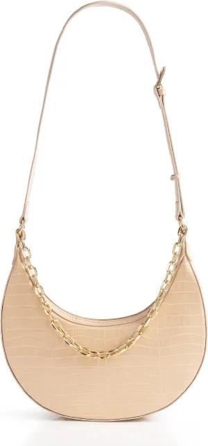 Coucoland Crossbody Bag for Women - Leather Shoulder Handbag Saddle Underarm Purse with Adjustable Strap for Women Daily