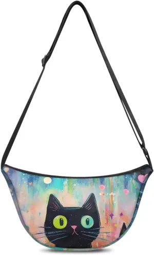 Crescent Moon Bag with Adjustable Shoulder Strap for Women Men Daily Use