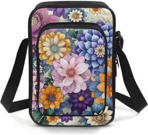 Cross-body Bag for Women Small Purse with Double Layer Zipper Pockets Shoulder Crossbody