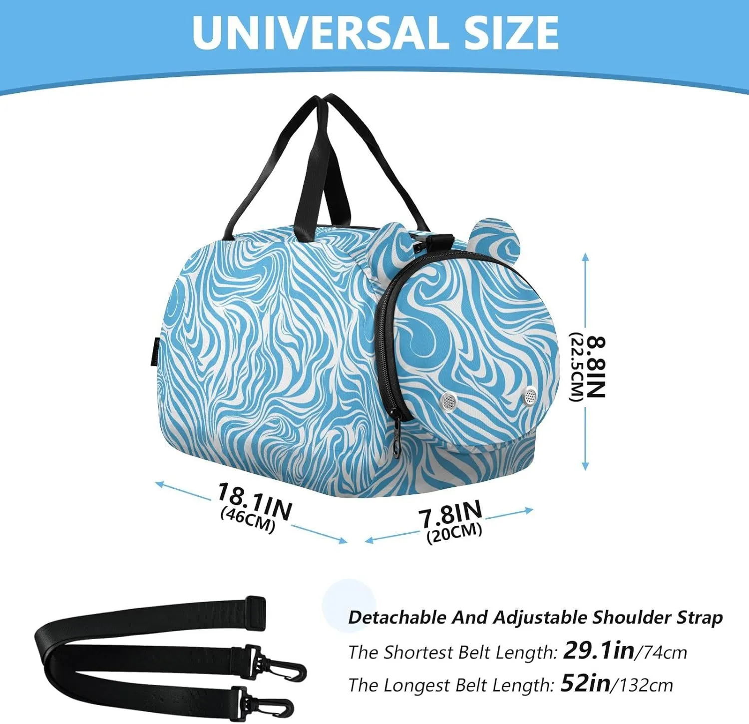 Cross Body Purse with Shoes Compartment Fashion Handbags for For Hiking Traveling