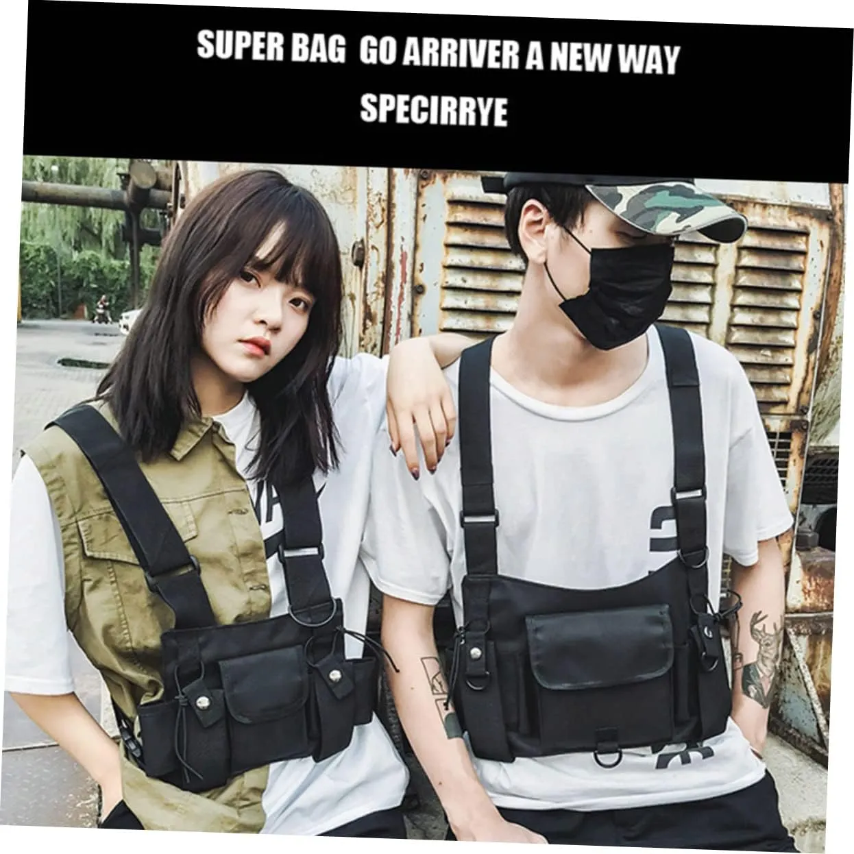 Crossbody Bag Bag for Men Women Chest Pack Pouch Multipurpose Daypack for Sports Hunting Travel