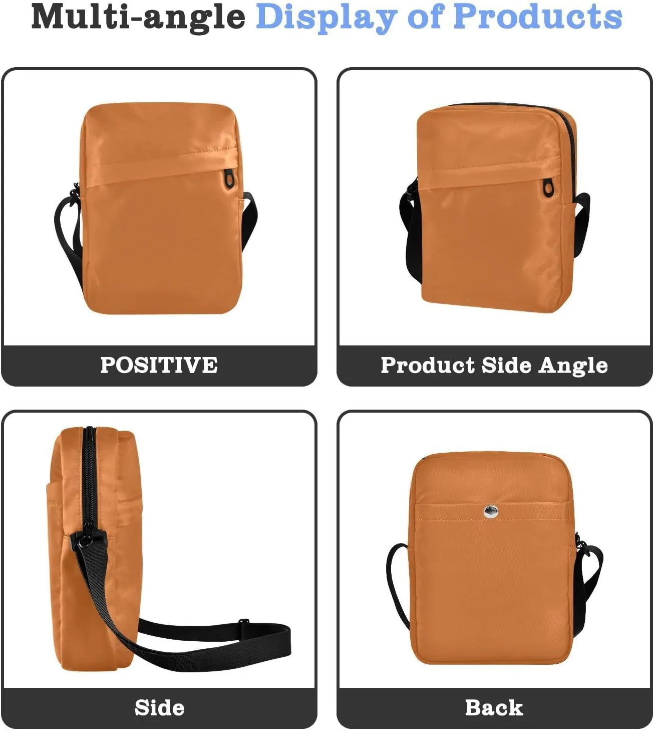 Crossbody Bag Black Messenger Bag for Women Men Purse Shoulder Bag Satchel Bag with Adjustable Strap Black
