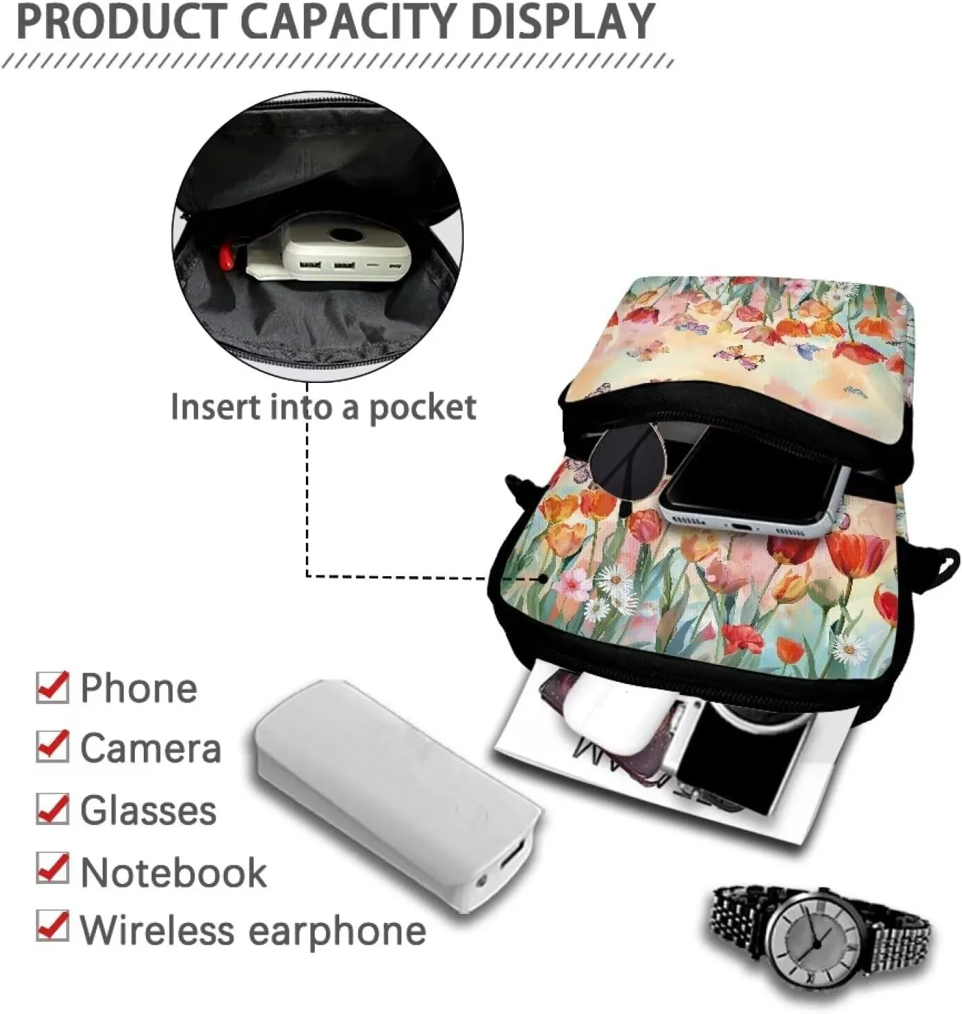 Crossbody Bag for Men Small Cell Phone Purse Wallet Women Shoulder Handbag Travel Gym Bag