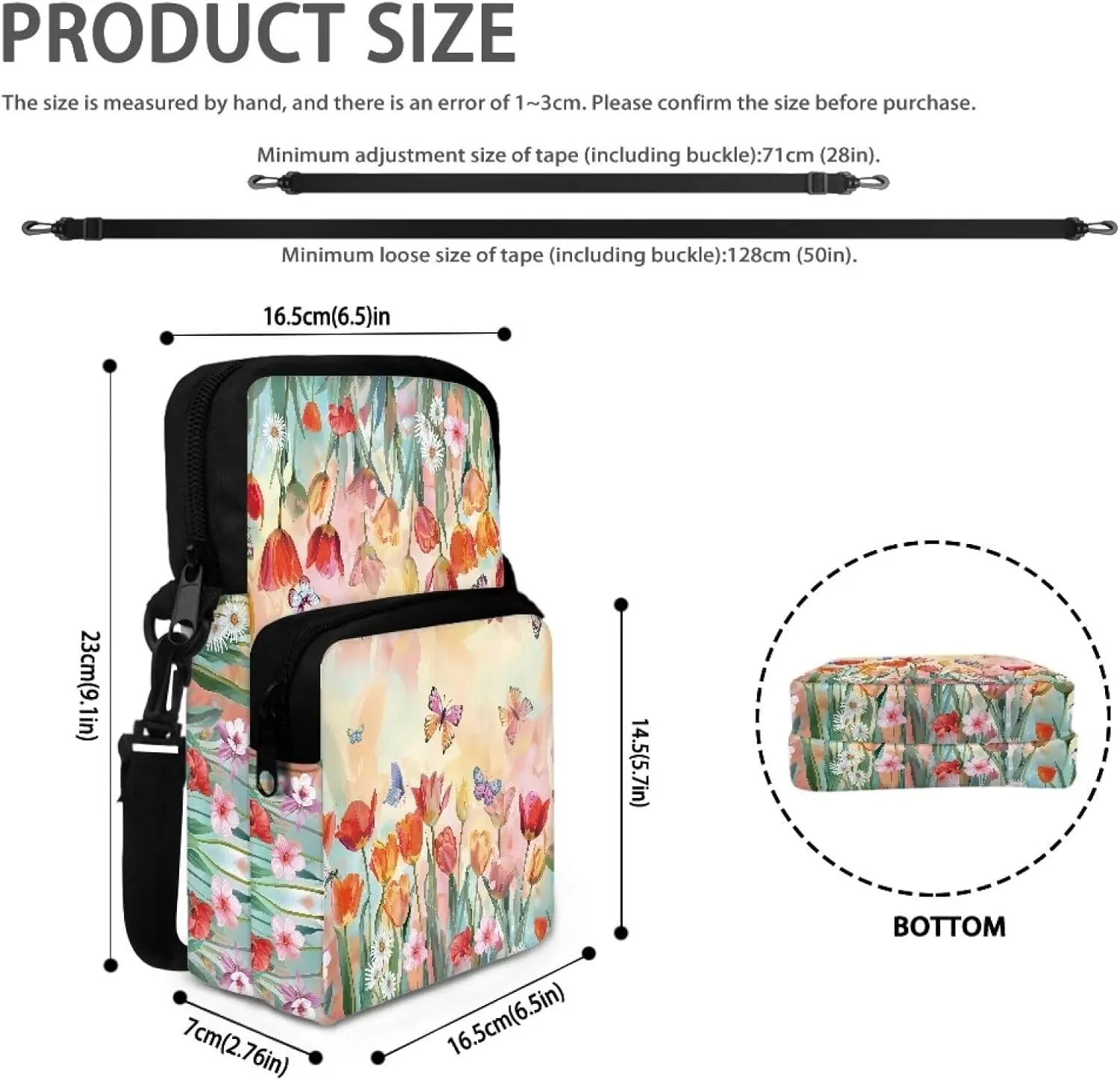 Crossbody Bag for Men Small Cell Phone Purse Wallet Women Shoulder Handbag Travel Gym Bag
