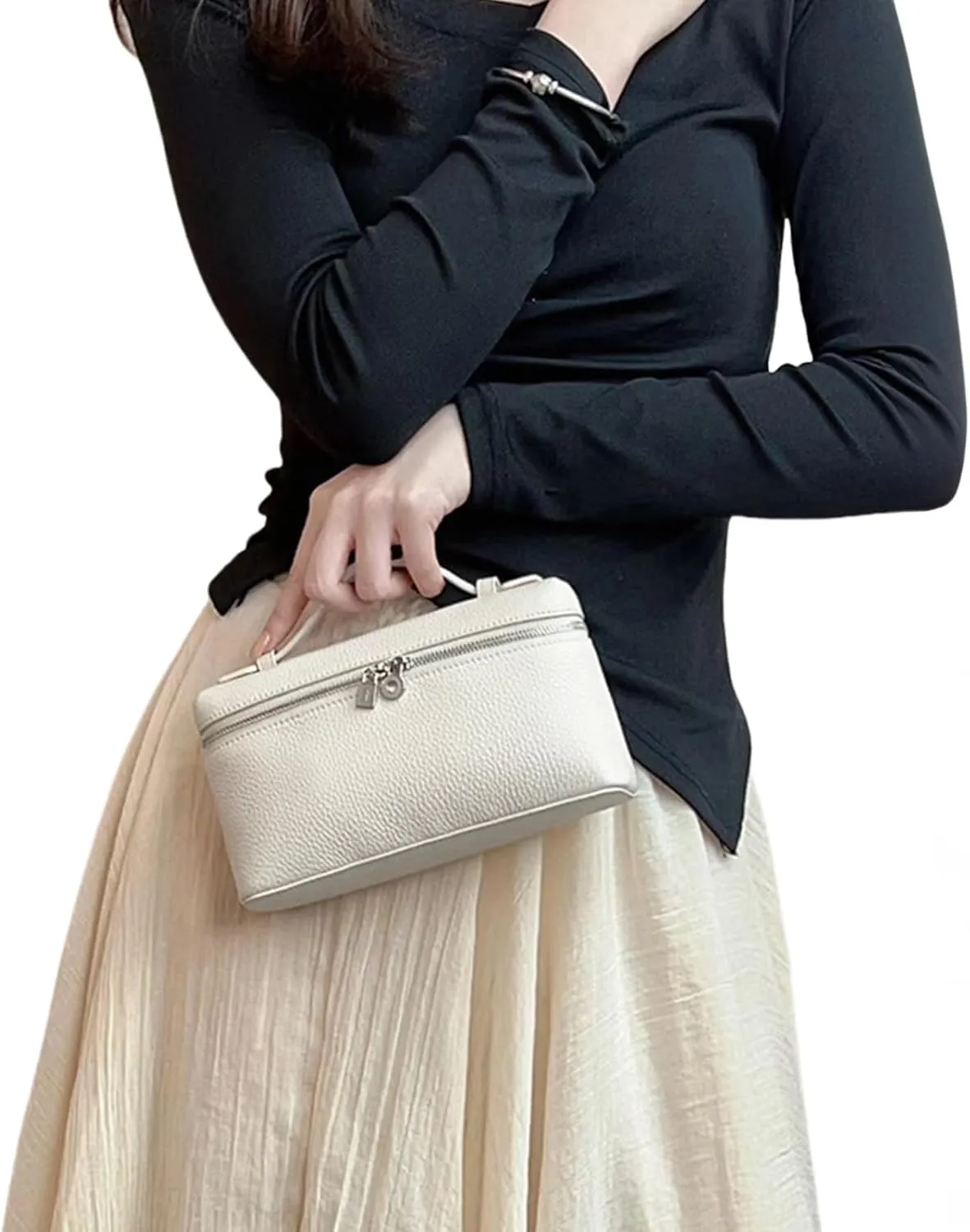 Crossbody Bag for Women Top-Handle Pouch Bag Designer Shoulder Leather Handbag Trendy Purse