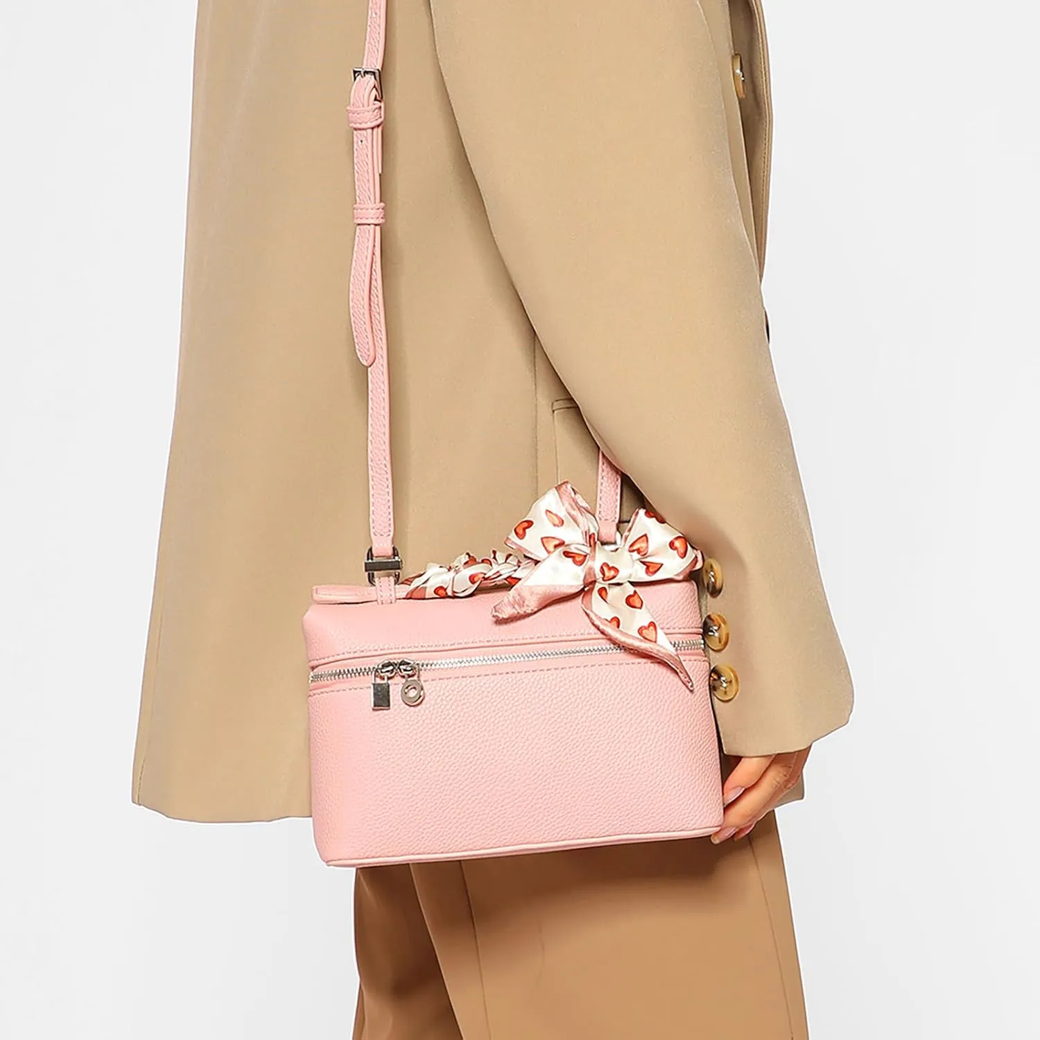 Crossbody Bag for Women Top-Handle Pouch Bag Designer Shoulder Leather Handbag Trendy Purse