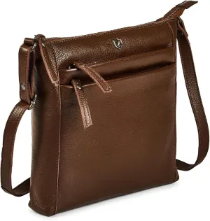 Crossbody Bag for Women Trendy Real Leather Purse Small Soft Pebbled Handbags Crossover Shoulder Pocketbook