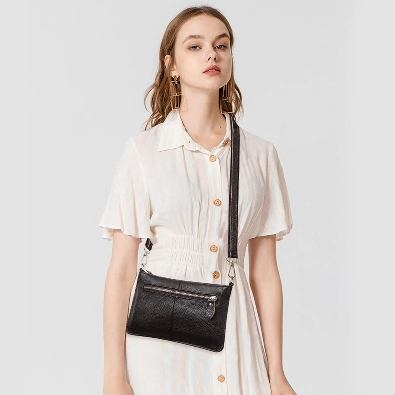 Crossbody Bag for Women, Vegan Leather Top Handle Handbags Small Shoulder Purse