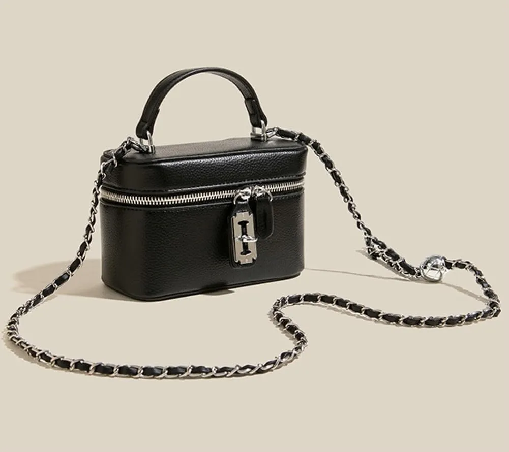 Crossbody Bag for Women Y2K Trendy Small Vegan Leather Hobo Purses Shoulder Handbags with Chain Strap