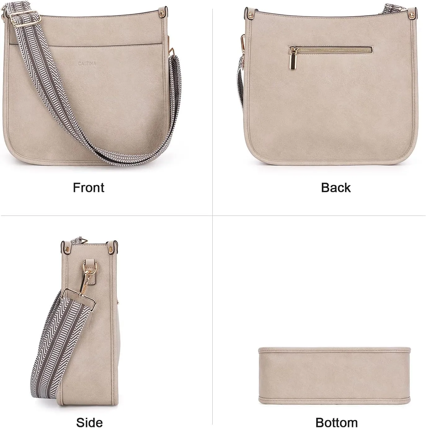 Crossbody Bag Women Vegan Leather Hobo Handbag Trendy Crossbody Shoulder Bag Purses For Women with 2 Adjustable Strap
