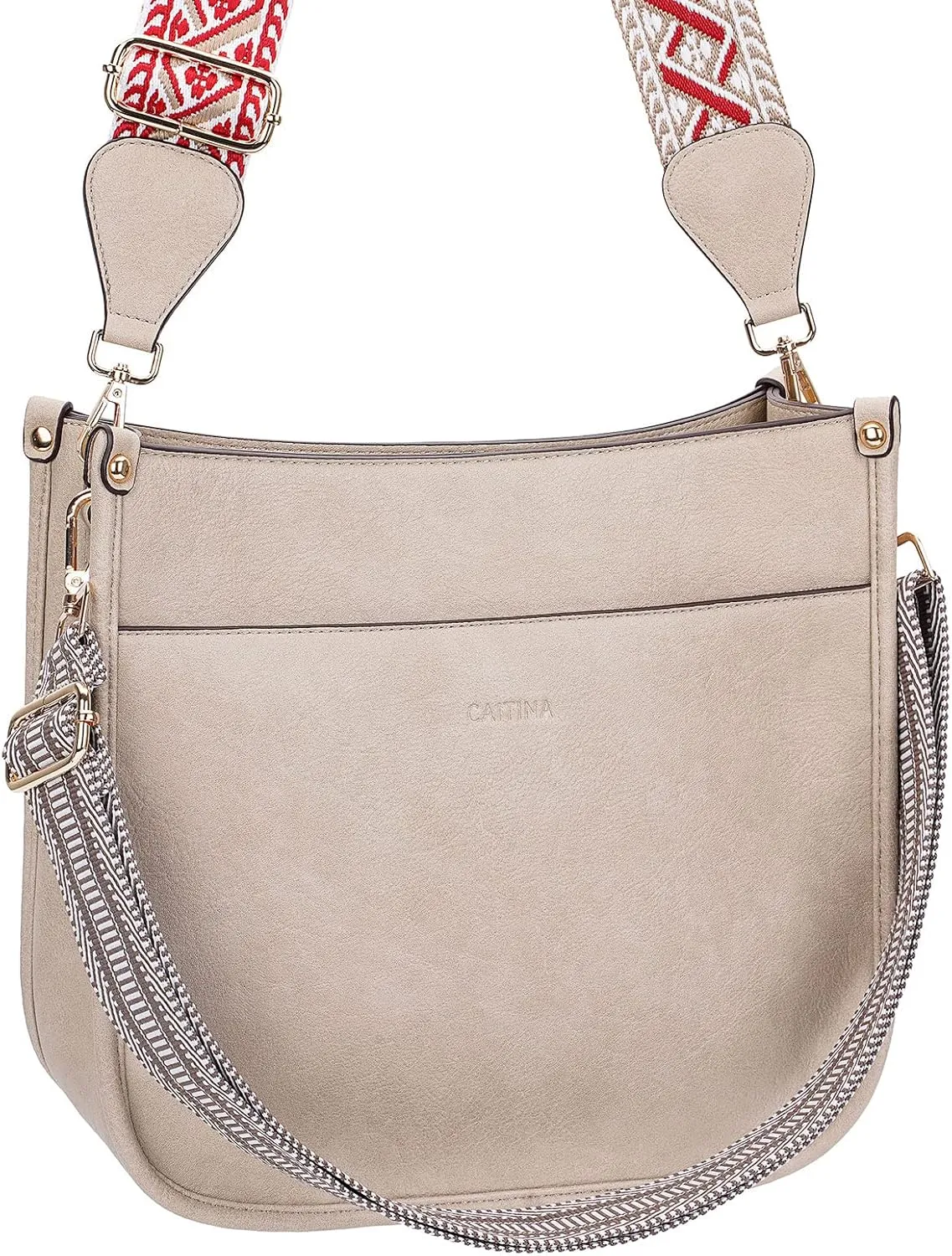 Crossbody Bag Women Vegan Leather Hobo Handbag Trendy Crossbody Shoulder Bag Purses For Women with 2 Adjustable Strap