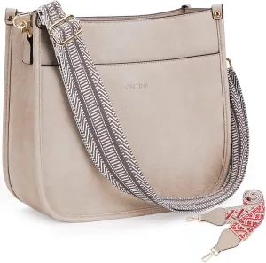 Crossbody Bag Women Vegan Leather Hobo Handbag Trendy Crossbody Shoulder Bag Purses For Women with 2 Adjustable Strap