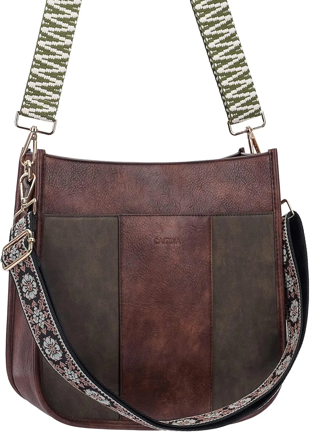 Crossbody Bag Women Vegan Leather Hobo Handbag Trendy Crossbody Shoulder Bag Purses For Women with 2 Adjustable Strap
