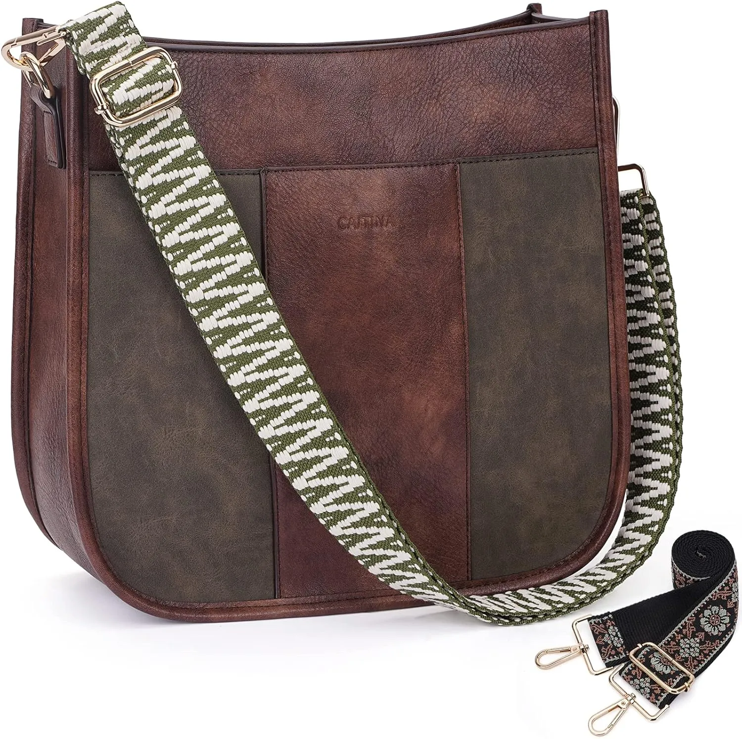 Crossbody Bag Women Vegan Leather Hobo Handbag Trendy Crossbody Shoulder Bag Purses For Women with 2 Adjustable Strap