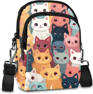 Crossbody Bags for Women Cell Phone Bag Mini Over Shoulder Handbag Purse with Card Slots and Adjustable Strap