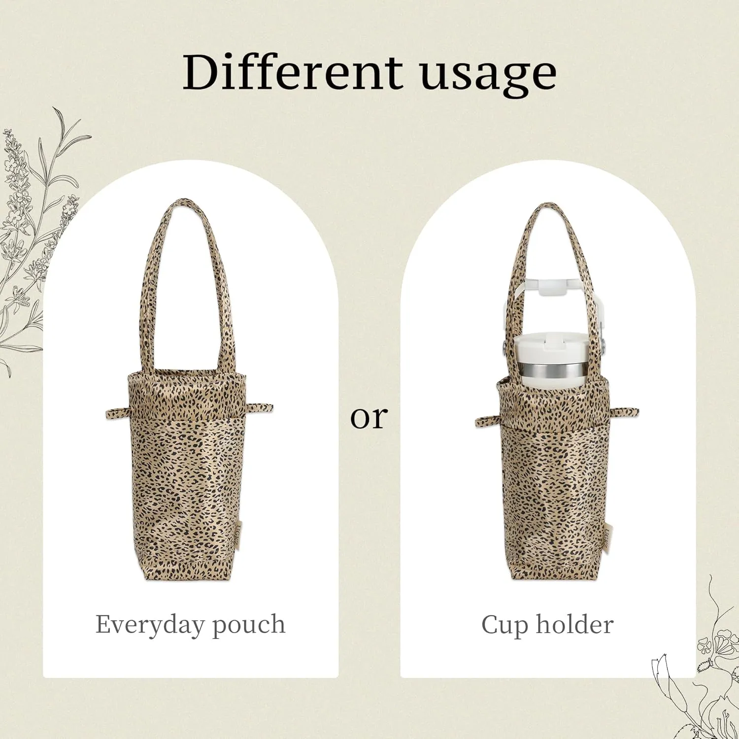 Crossbody Bags for Women, Lightweight and Foldable Bucket Bag, Water Bottle Holder Fit for Stanley Cup or Daily Use