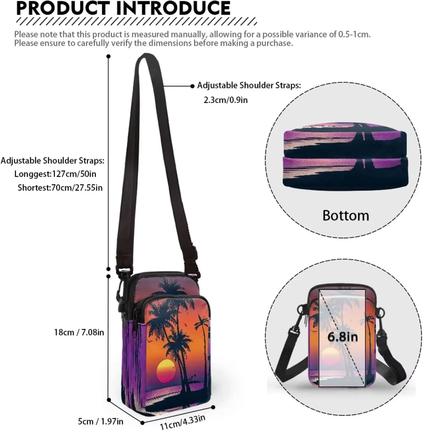 Crossbody Bags for Women Personalised Phone Purse Sling Coin Wallet Casual Messenger Bag