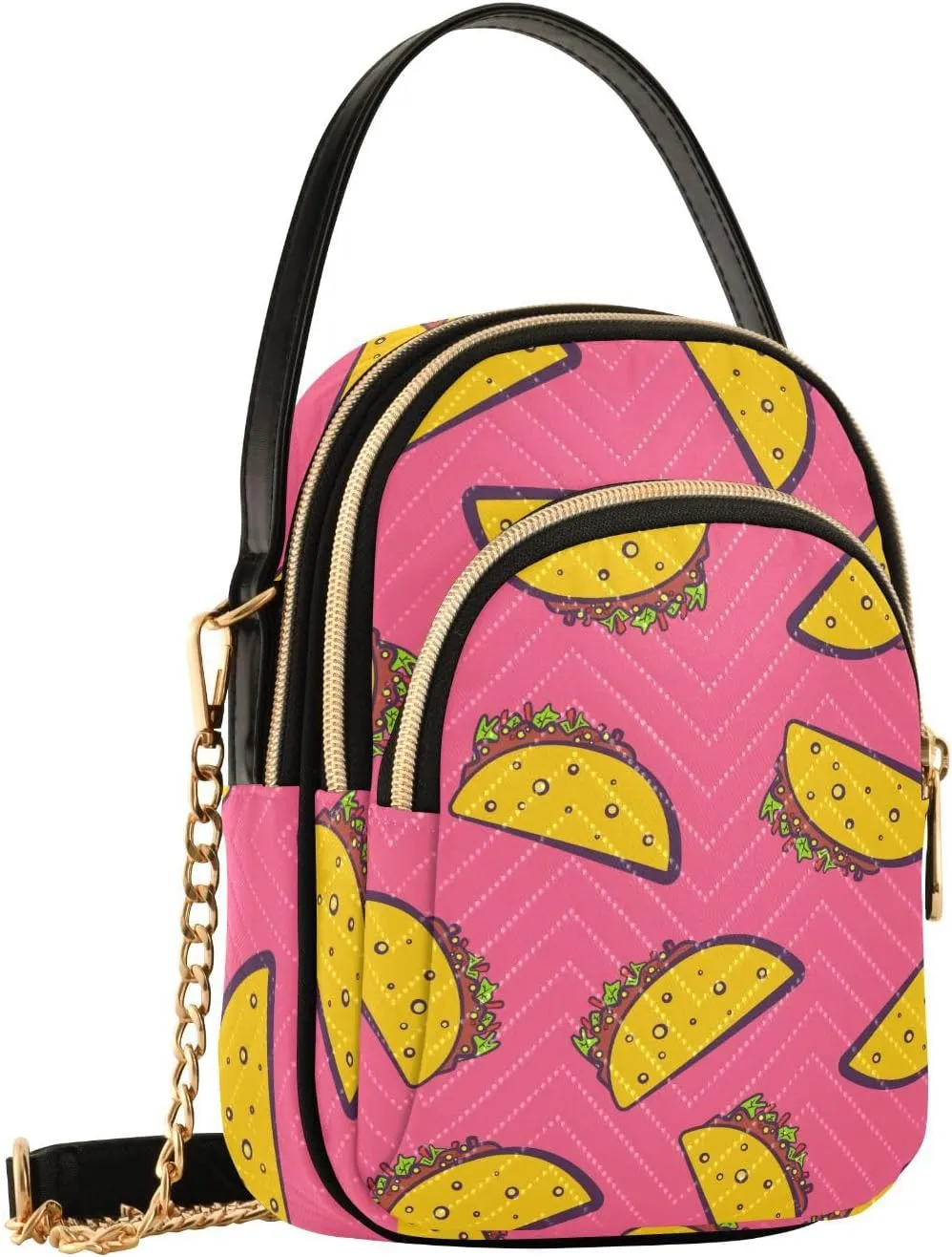 Crossbody Bags for Women Space Quilted Chain Crossbody Purses Trendy Cross Body Phone Purse Handbag